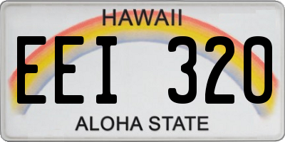 HI license plate EEI320