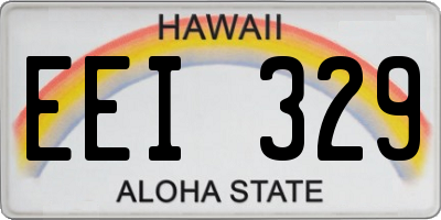 HI license plate EEI329