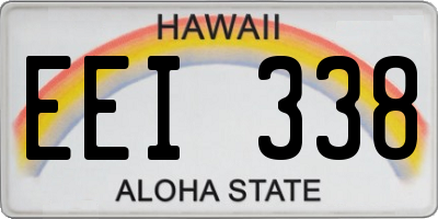 HI license plate EEI338