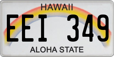 HI license plate EEI349