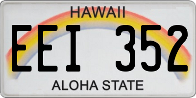 HI license plate EEI352