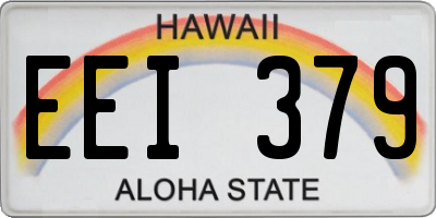 HI license plate EEI379