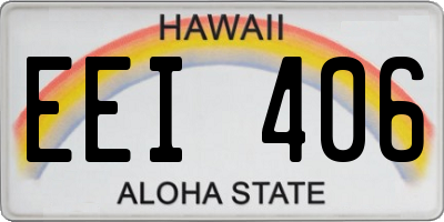 HI license plate EEI406