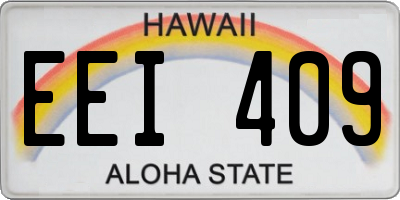 HI license plate EEI409