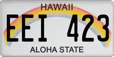 HI license plate EEI423