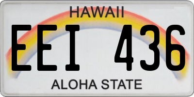 HI license plate EEI436