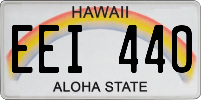 HI license plate EEI440