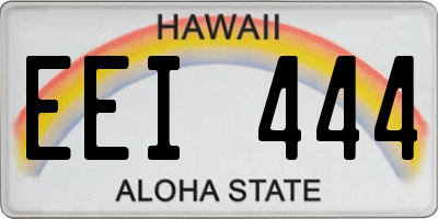 HI license plate EEI444