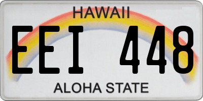 HI license plate EEI448