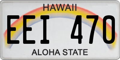 HI license plate EEI470