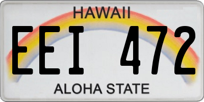 HI license plate EEI472
