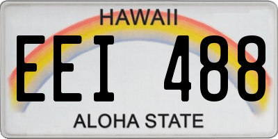 HI license plate EEI488