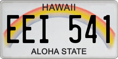HI license plate EEI541