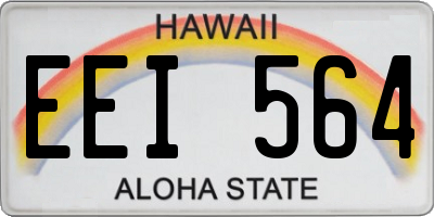 HI license plate EEI564
