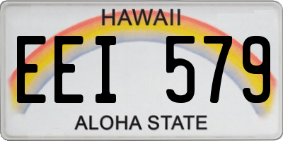 HI license plate EEI579