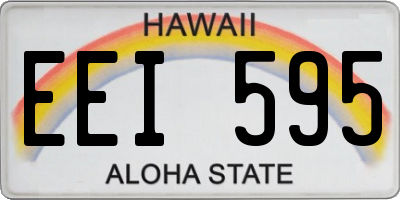 HI license plate EEI595