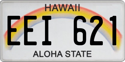 HI license plate EEI621