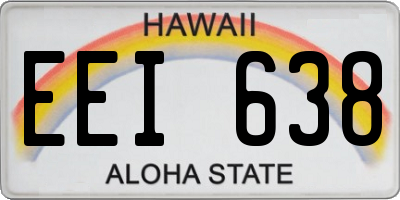 HI license plate EEI638