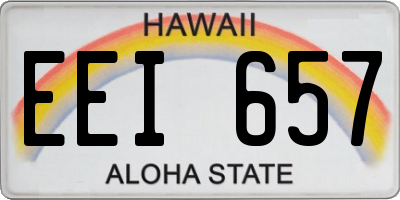 HI license plate EEI657