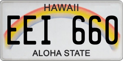 HI license plate EEI660