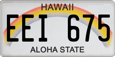 HI license plate EEI675