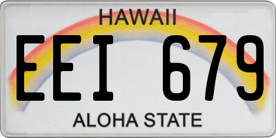 HI license plate EEI679