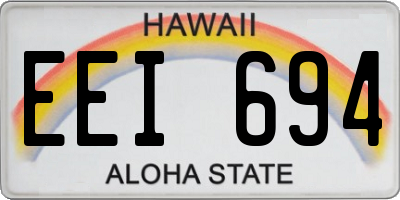 HI license plate EEI694
