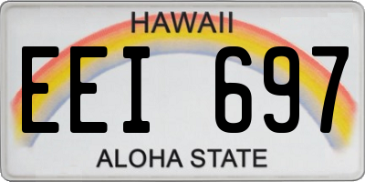 HI license plate EEI697