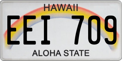 HI license plate EEI709