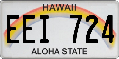 HI license plate EEI724