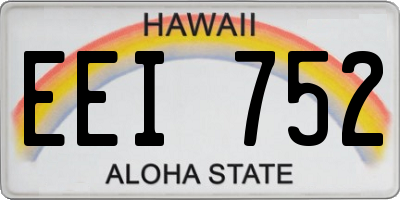 HI license plate EEI752