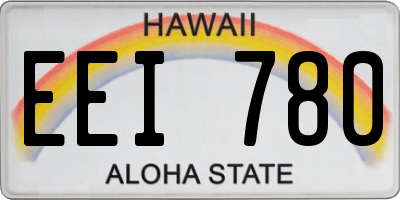 HI license plate EEI780