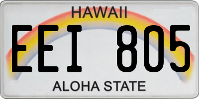 HI license plate EEI805