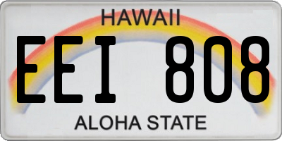 HI license plate EEI808
