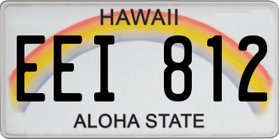 HI license plate EEI812