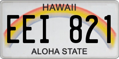 HI license plate EEI821