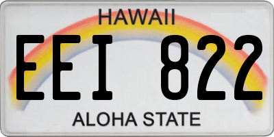 HI license plate EEI822