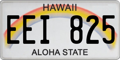 HI license plate EEI825