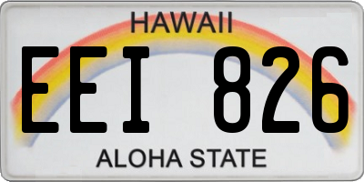 HI license plate EEI826