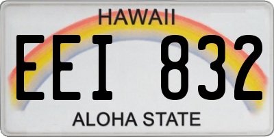 HI license plate EEI832
