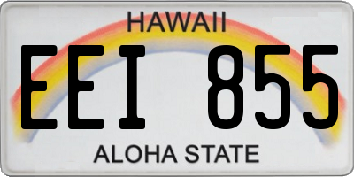 HI license plate EEI855