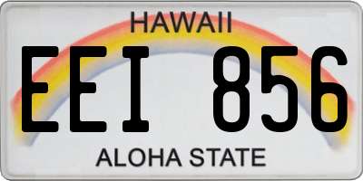 HI license plate EEI856