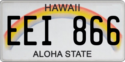 HI license plate EEI866