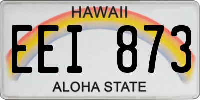 HI license plate EEI873