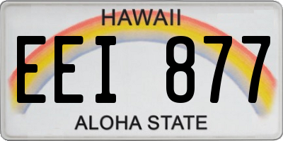 HI license plate EEI877