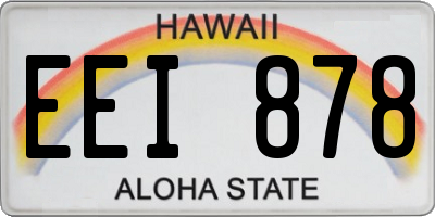HI license plate EEI878