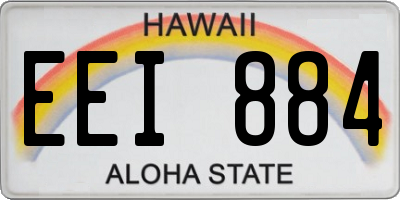 HI license plate EEI884