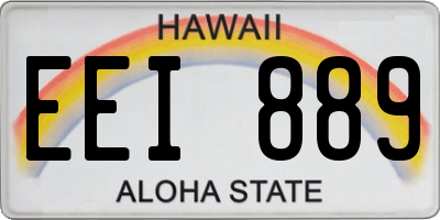 HI license plate EEI889