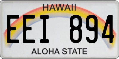 HI license plate EEI894