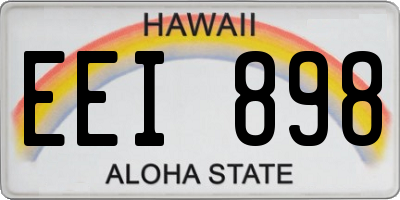 HI license plate EEI898